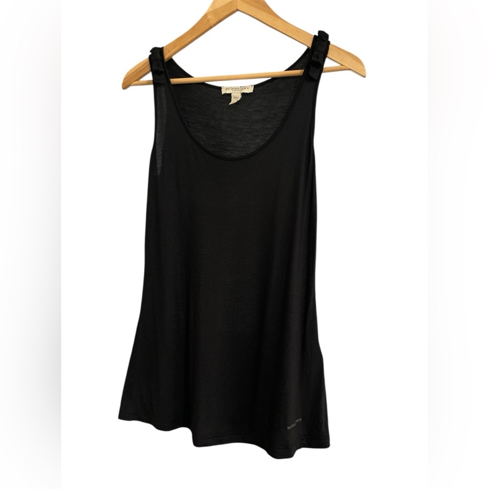 Burberry London Black Sleeveless 100% Viscose Blouse